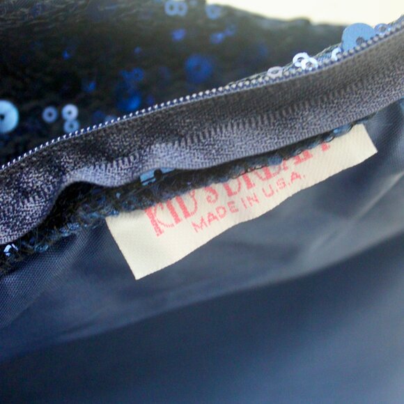 Kid's Dream Navy Blue Sequin Curly Tulle Sleeveless Knee-Length Party Dress 8-10 - Picture 10 of 10